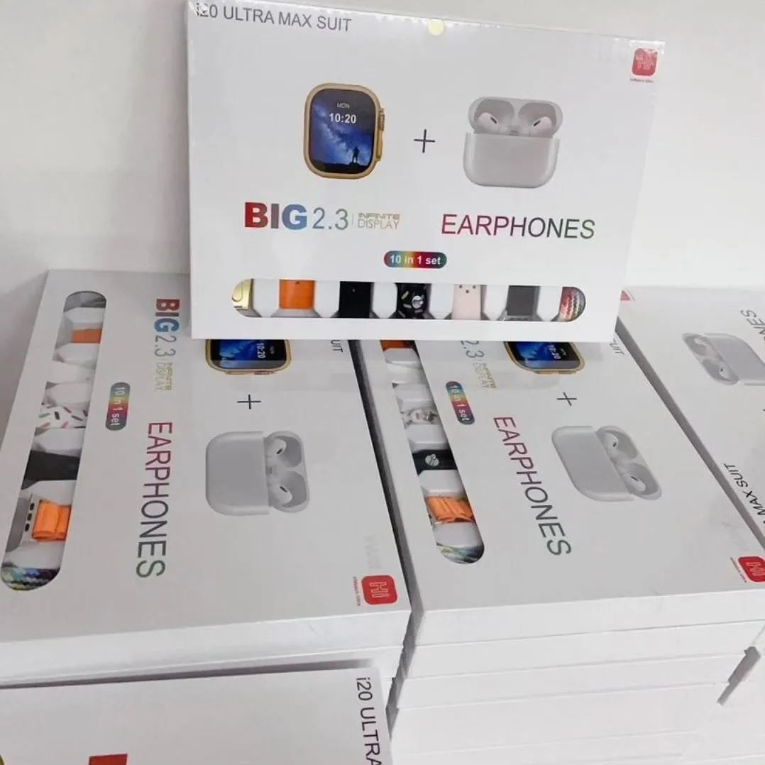 ✨ I20 Ultra Smart Watch ⌚ | 10 in 1 Smart Watch Set 🎁 | Ultra Max Smartwatch with Airpods 🎧 | Stylish Touch Watch for Boys 💪 |