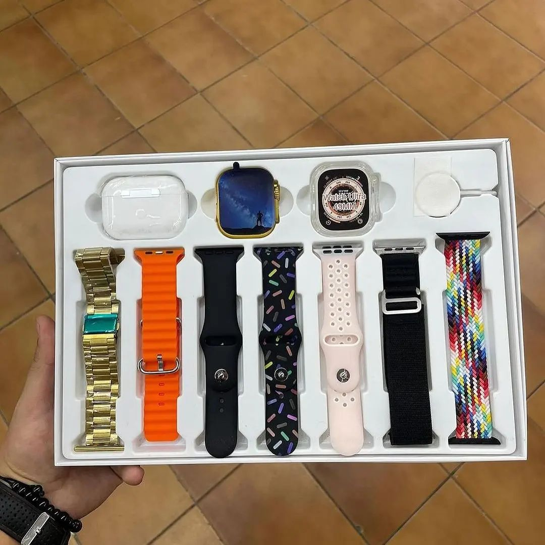 ✨ I20 Ultra Smart Watch ⌚ | 10 in 1 Smart Watch Set 🎁 | Ultra Max Smartwatch with Airpods 🎧 | Stylish Touch Watch for Boys 💪 |