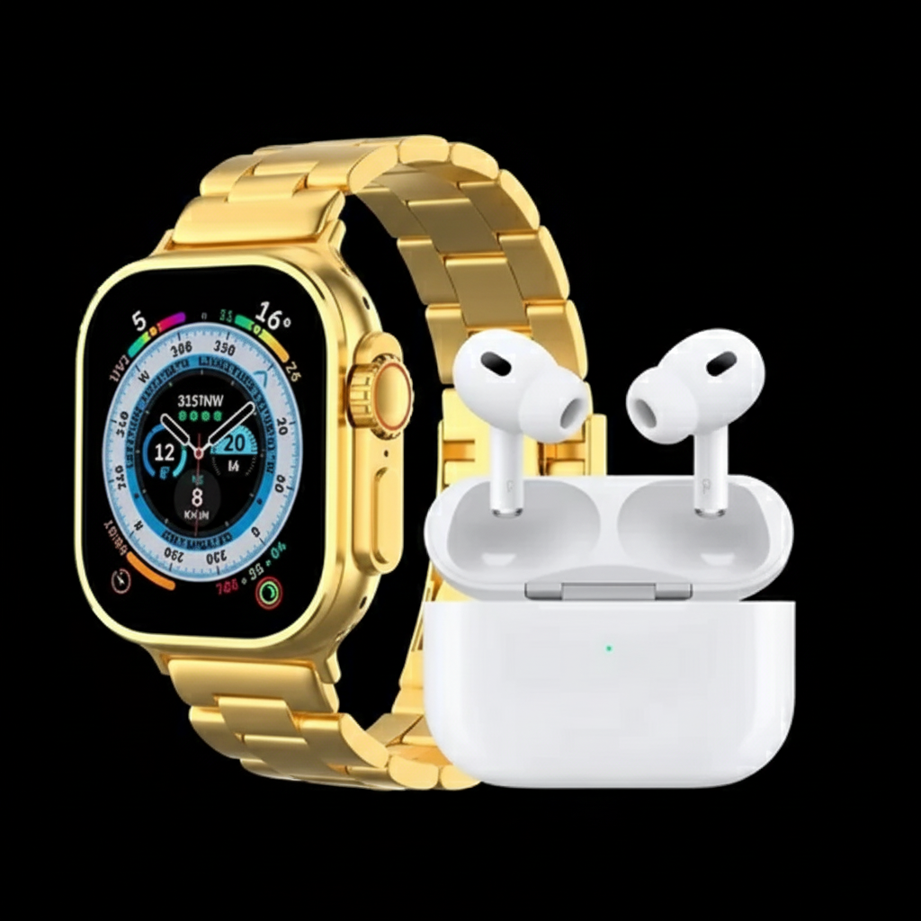 Crown M60 Ultra 2 (10+1) Smart Watch with Earbuds